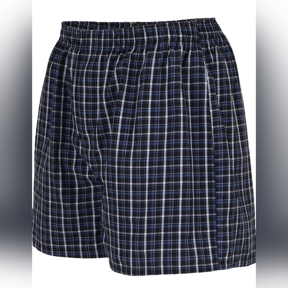 Gildan Men's NIP 5 Pack Black Striped Assorted Woven Boxers Size Medium 32"-34" - Picture 6 of 10